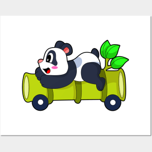 Panda Bamboo Car Posters and Art